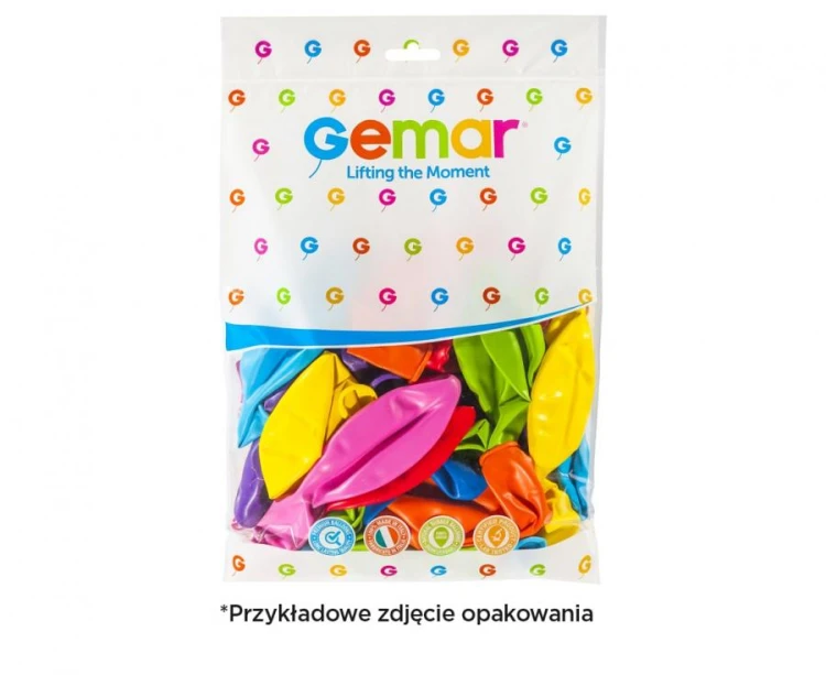 Balony pastelowe czerwone 19” – 50 szt., Gemar