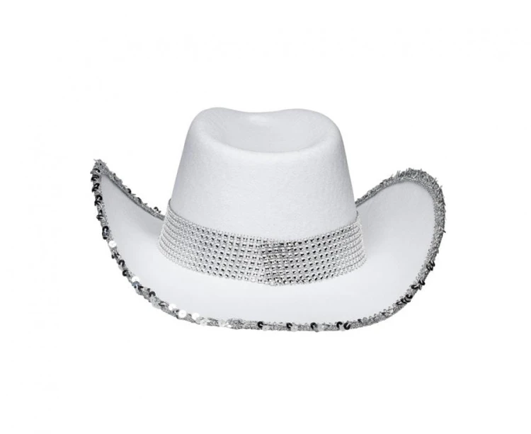 Kapelusz BRIDE biały – idealny na wieczór panieński w stylu western