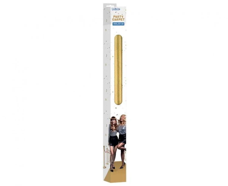 Złoty dywan 60x450 cm – elegancka dekoracja na imprezę