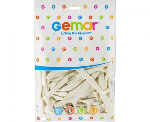 Balony do modelowania metaliczne białe – 100 szt. do skręcania