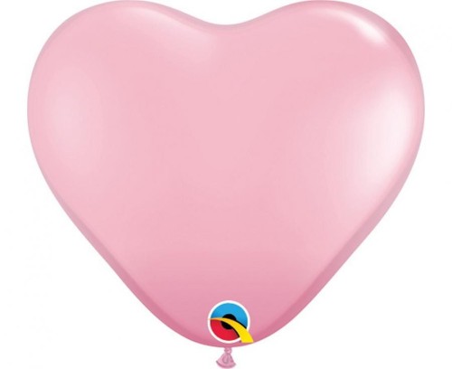 Balony serce Qualatex – pastelowe jasnoróżowe, 100 szt.