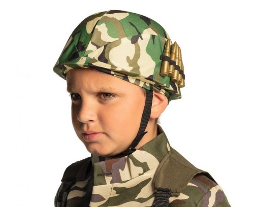 Hełm dziecięcy żołnierza MILITARY – moro, 58 cm