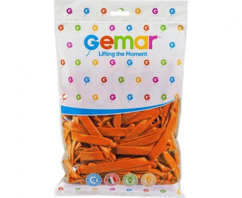 Balony pastelowe pomarańczowe 3” D6 – 100 szt. rurki Gemar (004)