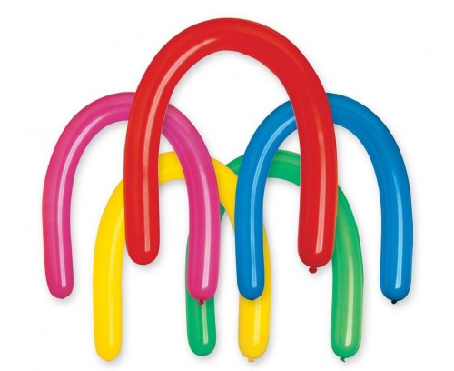 Balony pastelowe różnokolorowe 3” D6 – 100 szt. rurki Gemar (080)