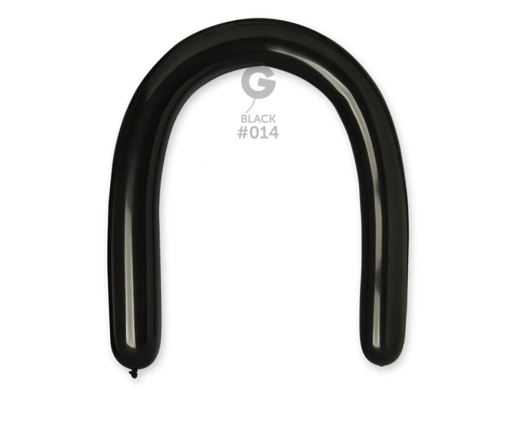 Balony pastelowe czarne 3" D6 – 100 szt. rurki Gemar (014 black)