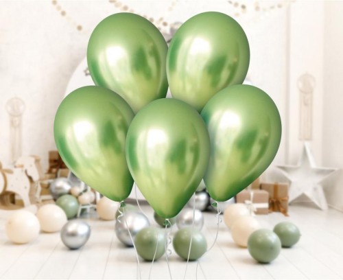 Balony Beauty&Charm platynowe oliwkowe 10" – 50 sztuk