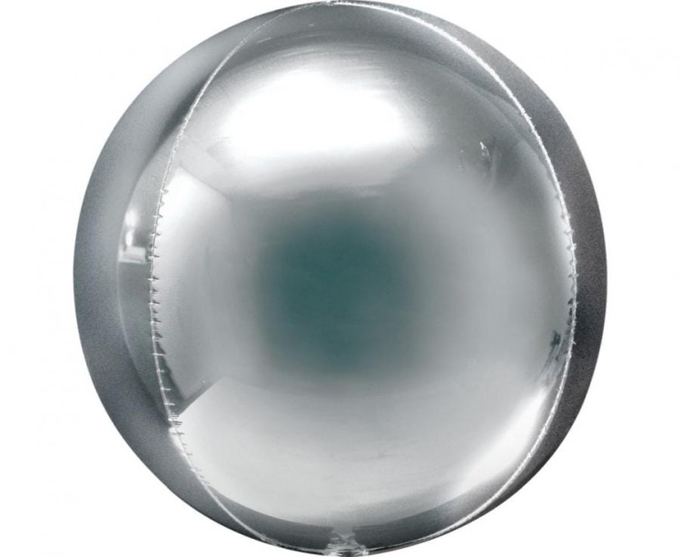 Balon foliowy ORBZ Kula Jumbo Srebrna 53 cm – do napełnienia helem