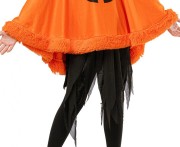 Strój Dyni dla dzieci – ponczo z kapturem, uniwersalny, pomarańczowy