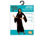 Strój Gotyckiej Matki – czarna sukienka i choker, rozmiar M