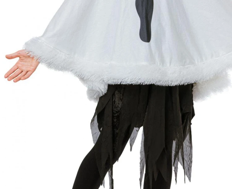 Strój Duszka dla dzieci – ponczo z kapturem, uniwersalny, biały