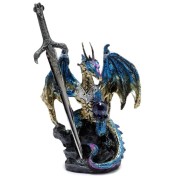 Figurka Smoczego Czarnoksiężnika z Mieczem – Fantasy Dekoracja 17 cm  (1).jpg