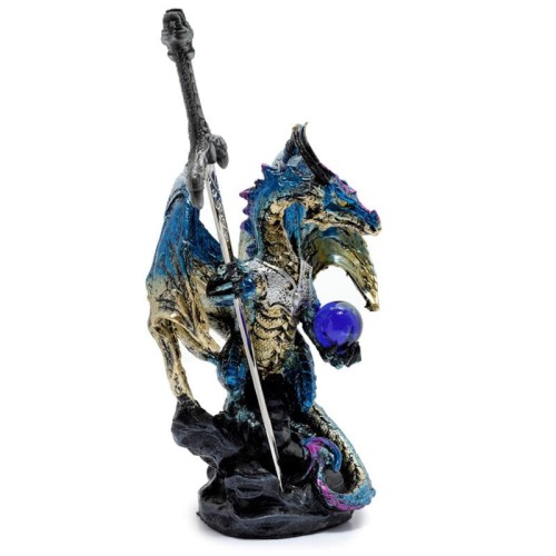 Figurka Smoczego Czarnoksiężnika z Mieczem – Fantasy Dekoracja 17 cm  (2).jpg