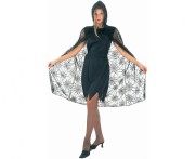 Peleryna Pajęczyna z Kapturem – Strój na Halloween, Rozmiar Uniwersalny