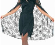 Peleryna Pajęczyna z Kapturem – Strój na Halloween, Rozmiar Uniwersalny