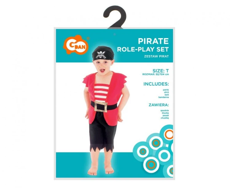 Strój Pirata dla Chłopca – Halloween, Karnawał, Imprezy Tematyczne