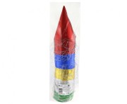 Czapeczki urodzinowe holograficzne 144 szt. – papierowe, z gumką