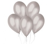Balony srebrne metaliczne 12” Gemar – 100 sztuk, elegancka dekoracja