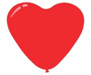 Balony serca czerwone 11” Decomex – pastelowe, 100 szt. – dekoracja