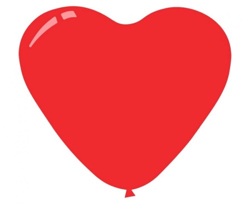 Balony serca czerwone 11” Decomex – pastelowe, 100 szt. – dekoracja