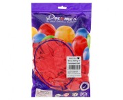 Balony serca czerwone 11” Decomex – pastelowe, 100 szt. – dekoracja