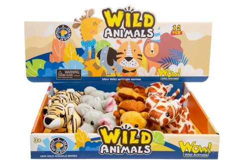 Pluszaki Safari – Mini Pluszowe Zwierzątka Lew, Tygrys, Żyrafa, Słoń  (2).jpg