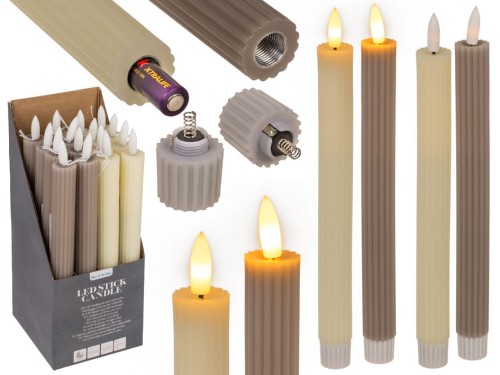 Świeca LED z Prawdziwego Wosku – Migoczące, Bezpieczne Ciepłe Światło  (1).jpg