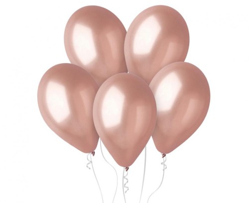 Balony metaliczne różowo-złote 12" GM110 – 100 szt. Gemar