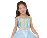 Strój Niebieska Księżniczka 110/120 cm – sukienka i pasek dla dzieci