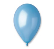 Balony metaliczne błękitne 12" (30 cm) – 100 sztuk, połysk