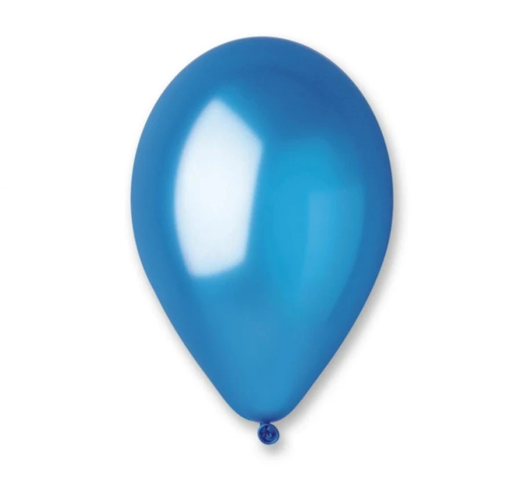 Balony metaliczne niebieskie 12" (30 cm) – 100 sztuk, połysk