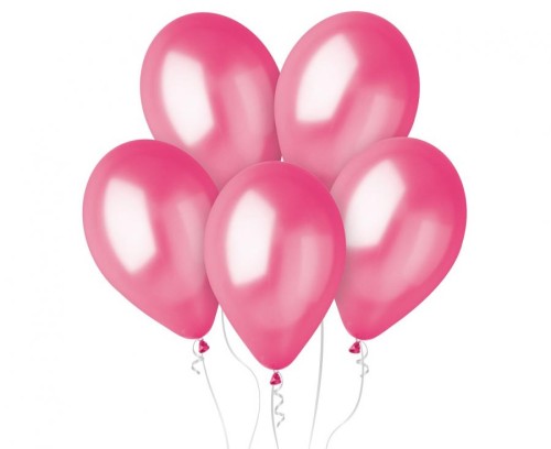 Balony metaliczne ciemnoróżowe 12" (30 cm) – 100 sztuk, połysk