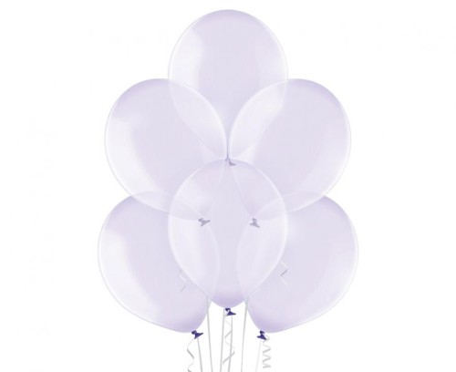 Balony pastelowe przezroczyste jasno fioletowe 12" (30 cm) – 100 sztuk