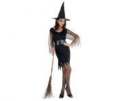 Strój czarownicy damski czarny 90 cm – Halloween, Andrzejki, imprezy