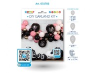 Girlanda Balonowa DIY Halloween – zestaw 65 balonów + taśma