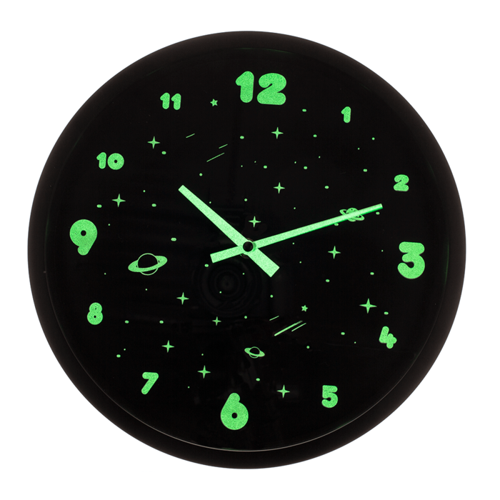 Zegar Ścienny Kosmos – Świecący w Ciemności, 29 cm  (5).png