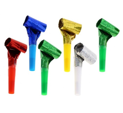 Trąbki Holograficzne – Zestaw 144 Szt., Mix Kolorów, Papier + Plastik