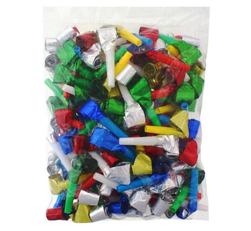 Trąbki Holograficzne – Zestaw 144 Szt., Mix Kolorów, Papier + Plastik