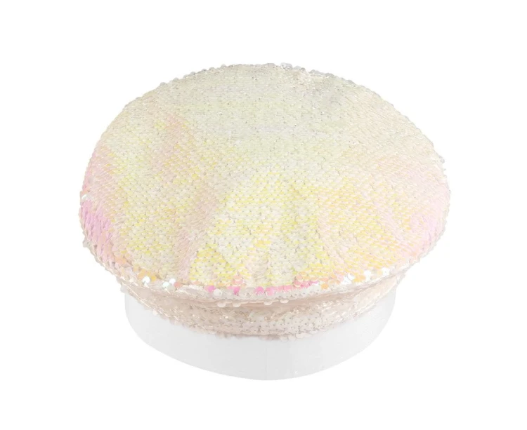 Perłowa Czapka z Daszkiem na Karnawał – Błyszcząca, Uniwersalna