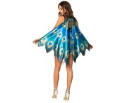 Skrzydła Pawia Niebieskie – Elegancki Dodatek do Stroju Damskiego