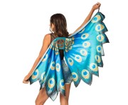 Skrzydła Pawia Niebieskie – Elegancki Dodatek do Stroju Damskiego