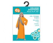 Strój Pastuszka dla Dzieci 120/130 cm – Pomarańczowa Szata z Chustką