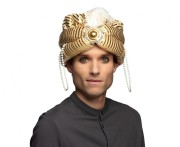 Czapka Sułtana Złota – Orientalny Dodatek do Przebrania, Unisex