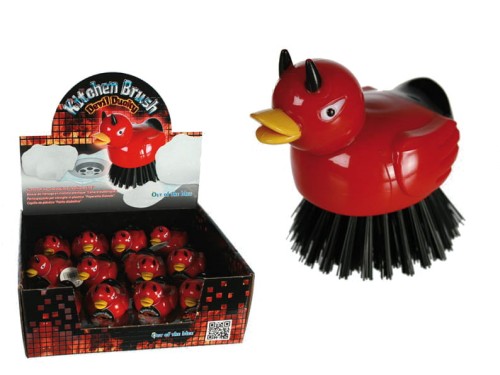 SZCZOTKA KACZUSZKA DIABEŁEK KUCHENNA NACZYŃ KACZKA 2