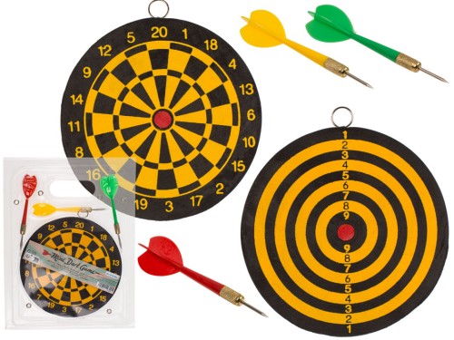 Mini gra w rzutki – mała tarcza 15 cm + 3 metalowe lotki  (1).jpg