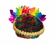 Czapka Rainbow z piórami – kolorowy dodatek uniwersalny, Boland