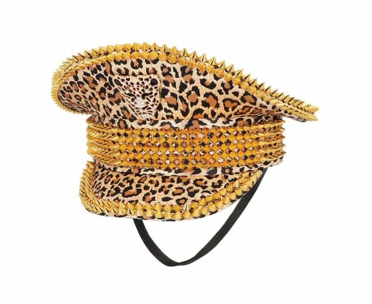 Czapka Pantera z ćwiekami – brązowy stylowy dodatek, Boland