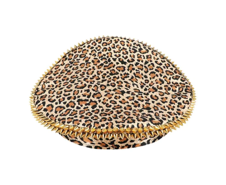 Czapka Pantera z ćwiekami – brązowy stylowy dodatek, Boland