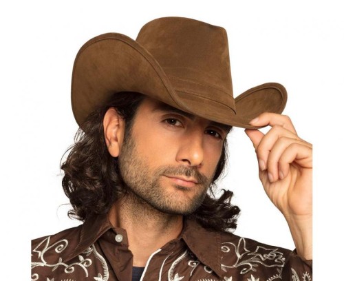 Kapelusz kowbojski Wyoming, brązowy, uniwersalny, Boland