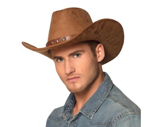 Kapelusz kowbojski Nebraska brązowy, uniwersalny rozmiar 58 cm