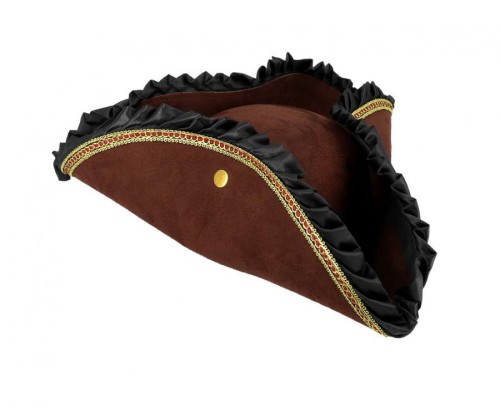 Kapelusz piracki Evalyn, brązowy, 1 szt., Boland